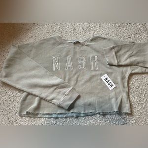 The Nash Collection - NWT Sage cropped sweatshirt. Size L/XL